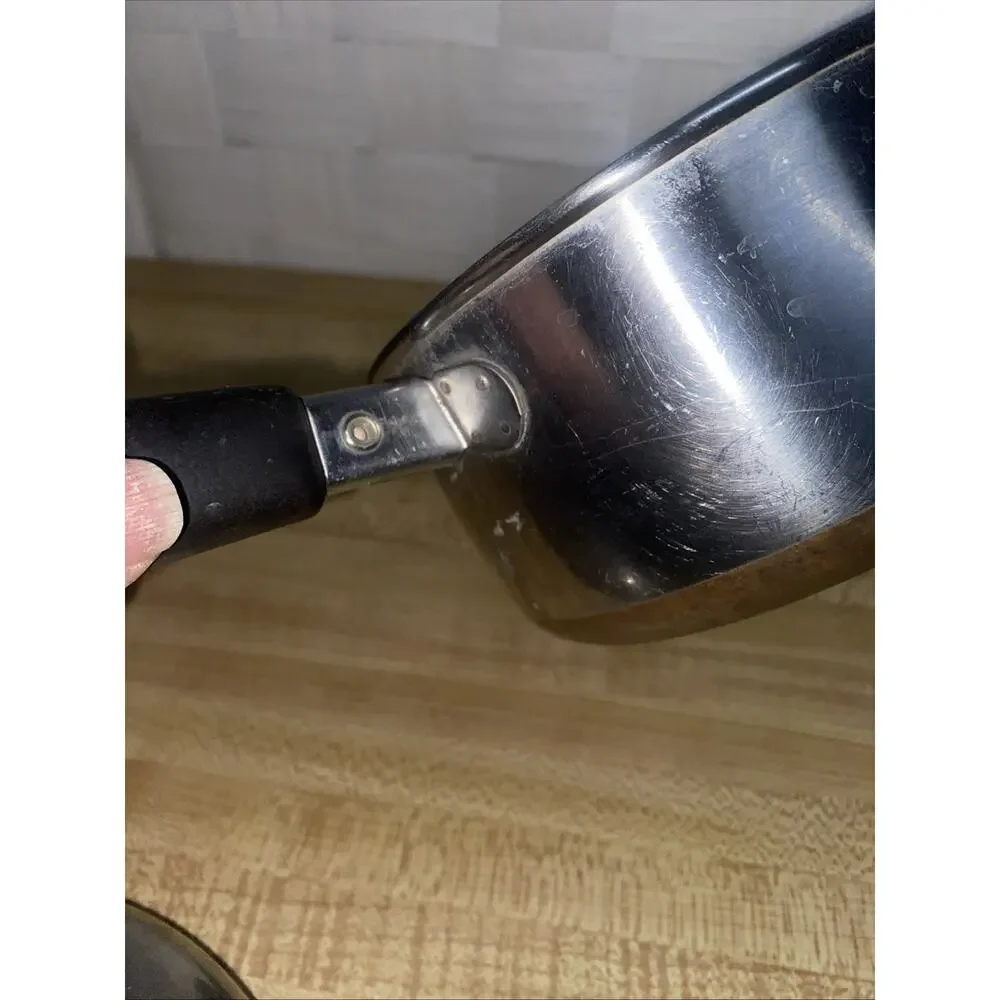 Revere Ware 1 QT Saucepan With Lid, Copper Bottom 1801 Clinton, IlL USA